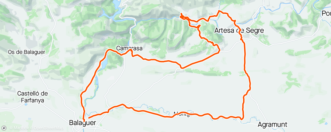Map of the activity, Cicloturisme