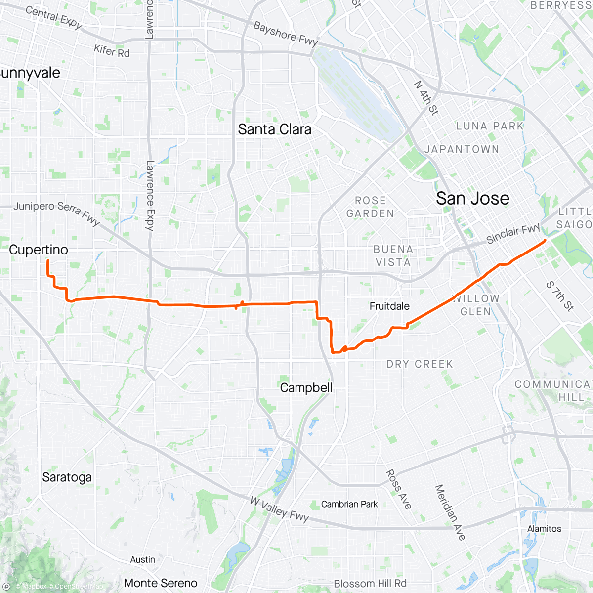 Mappa dell'attività commute to work