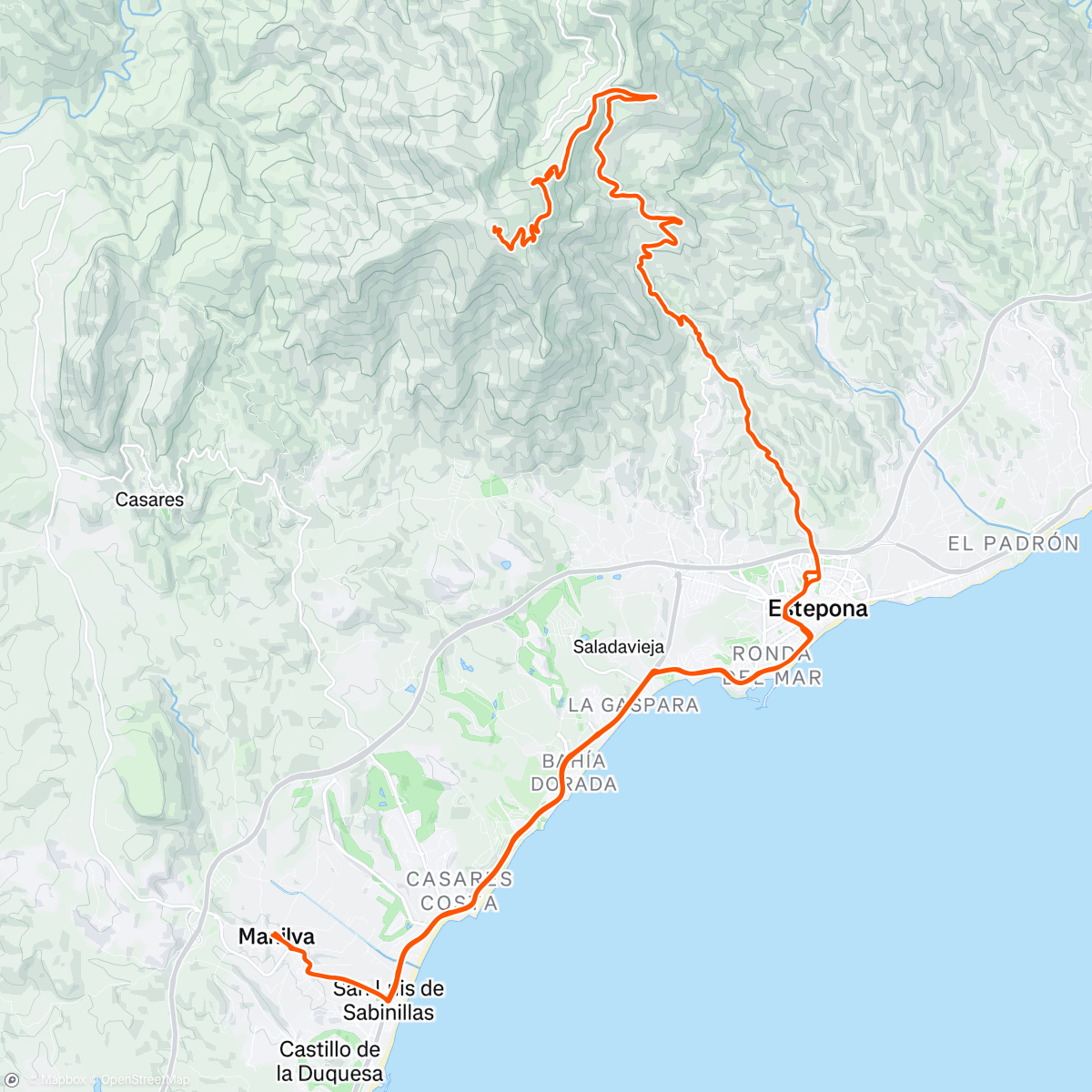 Map of the activity, Silencio en la montaña.
