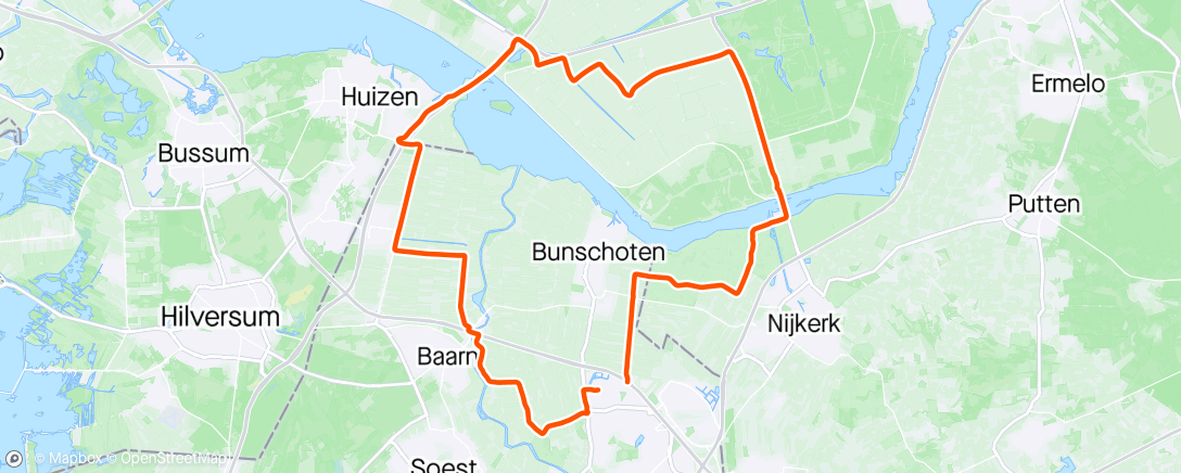 Map of the activity, Skibenen los fietsen