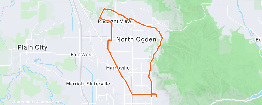 Map of the activity, Lunch Ride