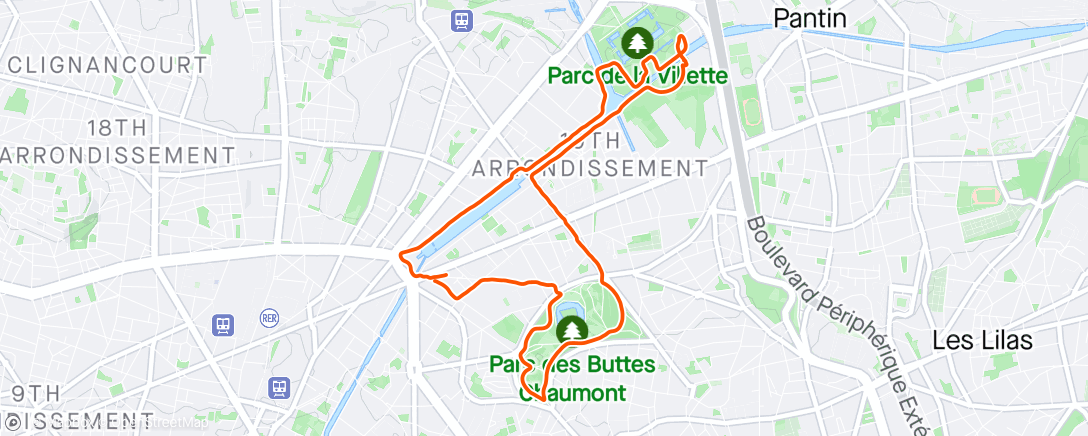 Mapa de la actividad, Parisian parcs ft Annie 👫⛲🇫🇷