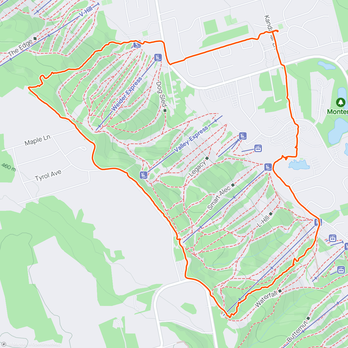 Map of the activity, Family Hike