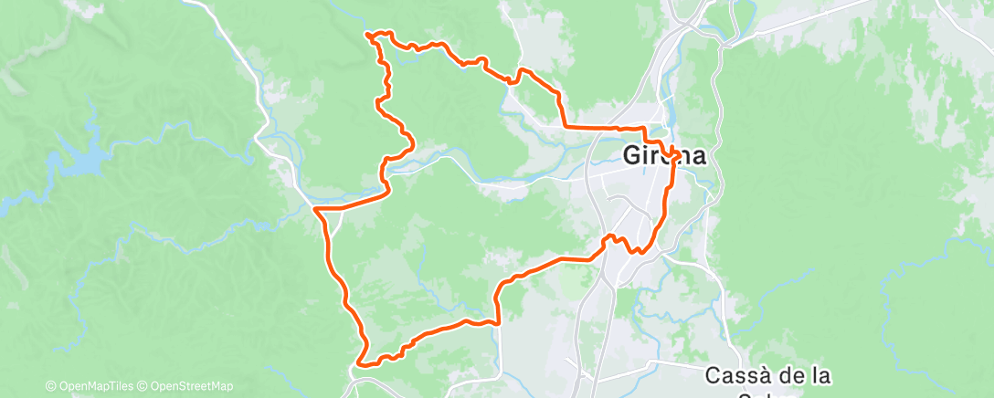 Map of the activity, Sortie vélo le midi