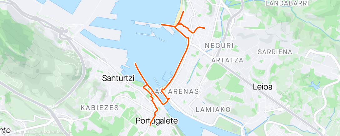 Kaart van de activiteit “Portugalete-Getxo”