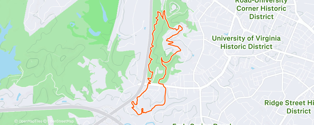 Map of the activity, Lunch Hike