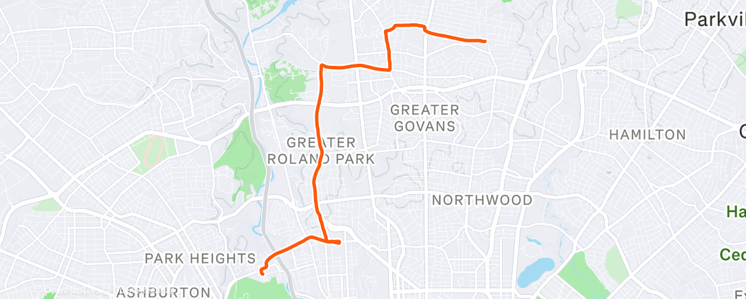 Map of the activity, Morning Ride