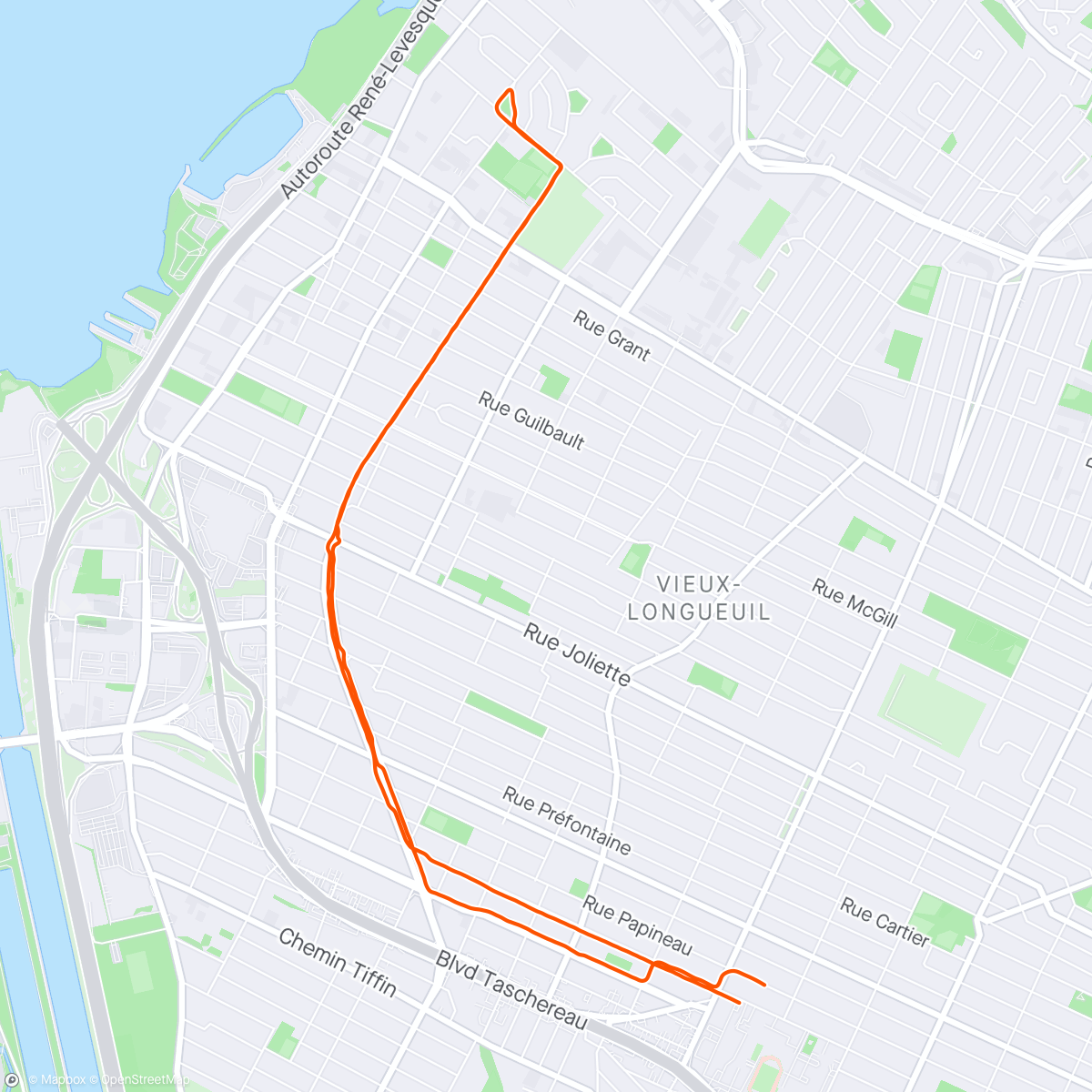 Map of the activity, PB 10Km