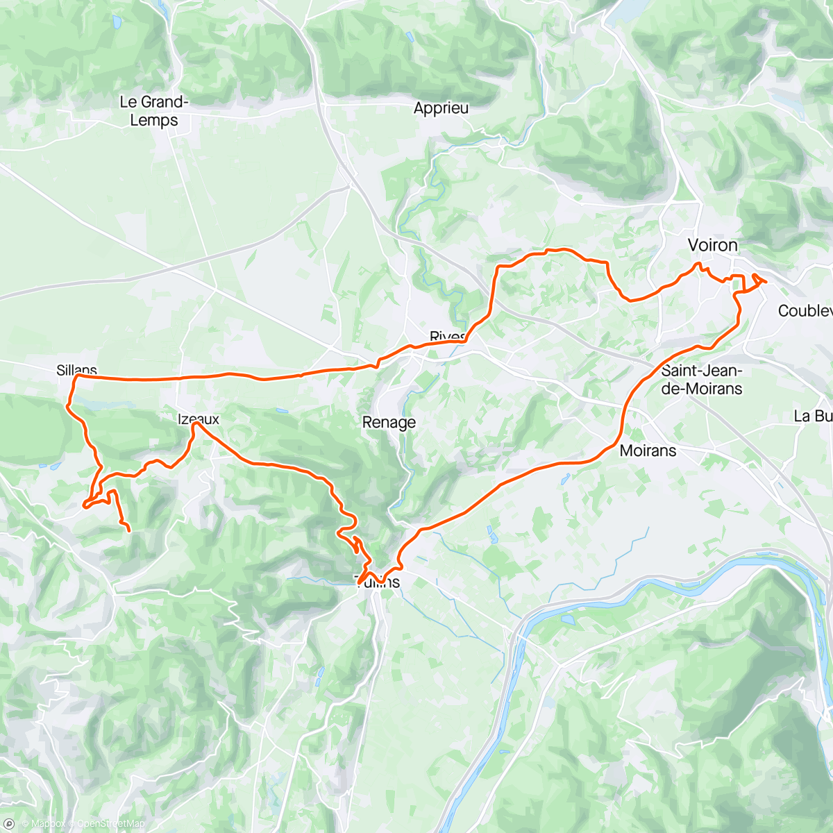Map of the activity, Dimanche au soleil