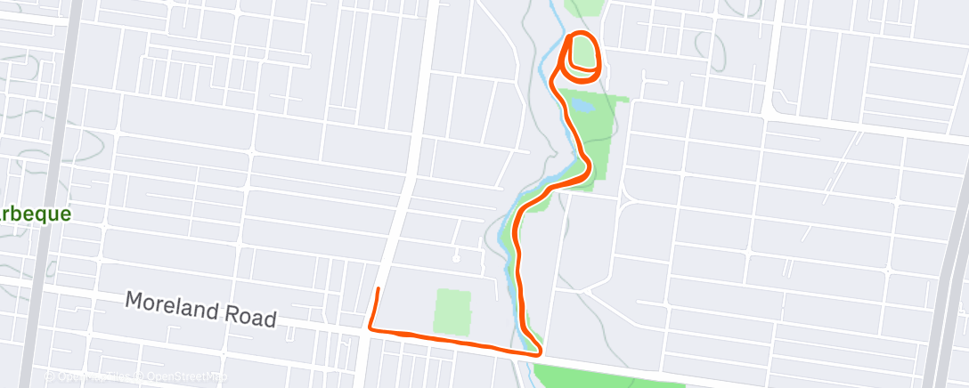 Map of the activity, Tempo (10k)