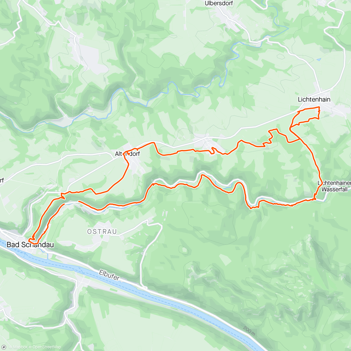 Mappa dell'attività Cross-Halbmarathon Bad Schandau
