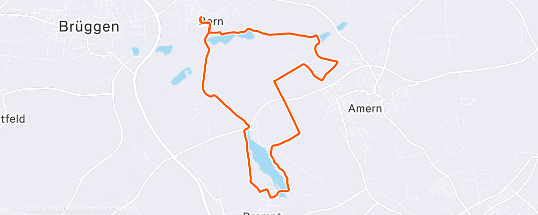 Map of the activity, Lauf am Morgen