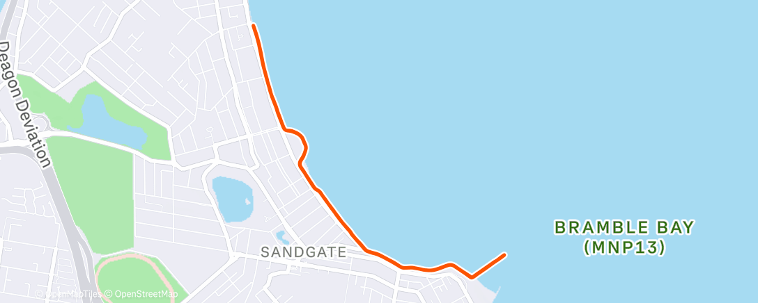 Map of the activity, Morning Run
