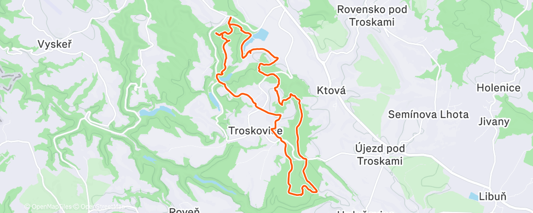 Map of the activity, Morning Run