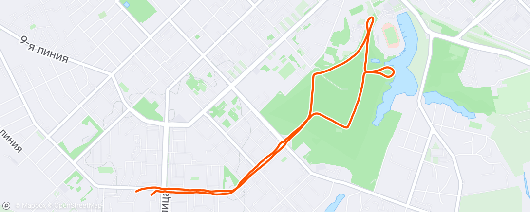 Map of the activity, Morning Run