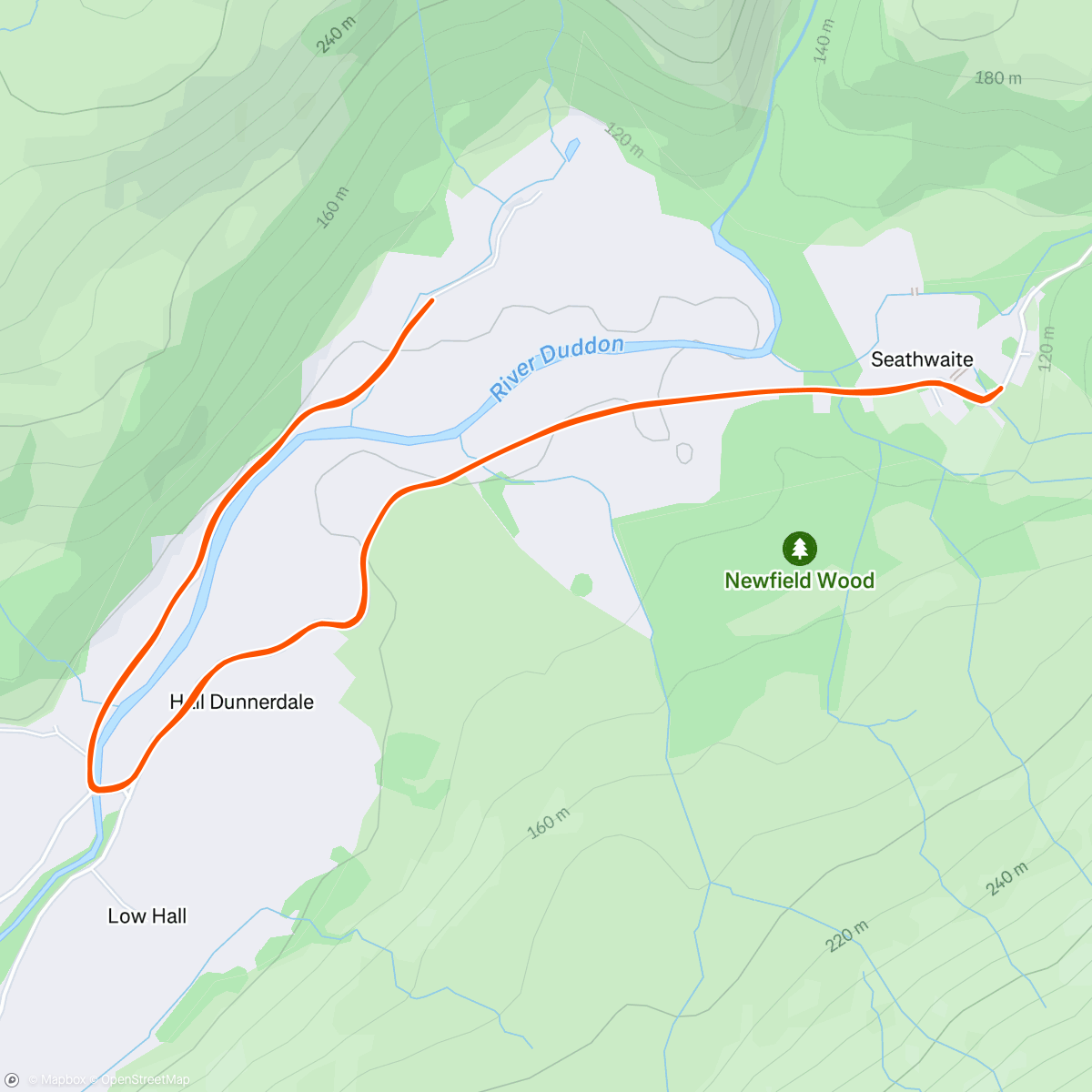 Map of the activity, Morning Run