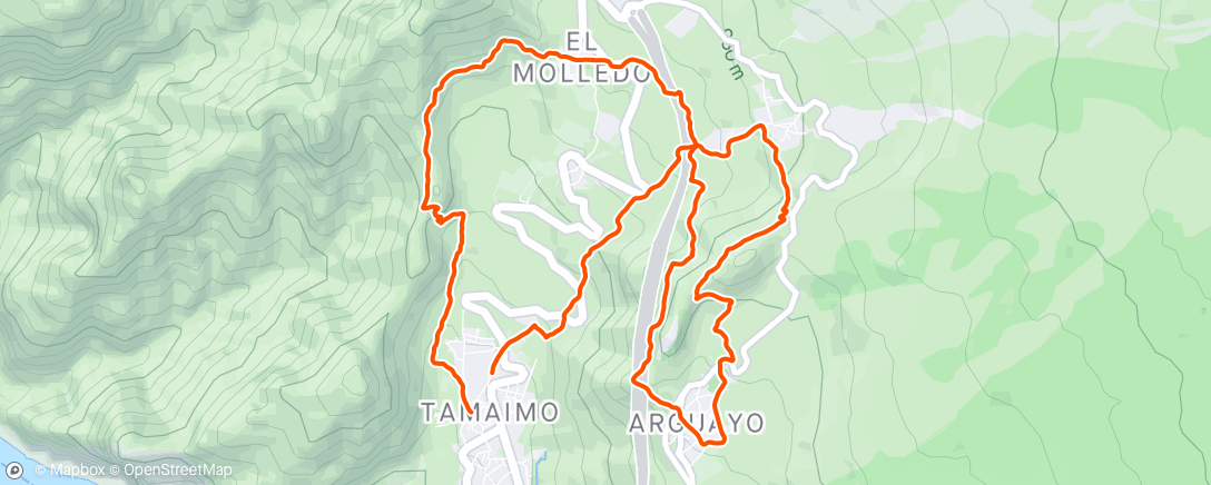 Map of the activity, Trail Run Almendros y Volcanes