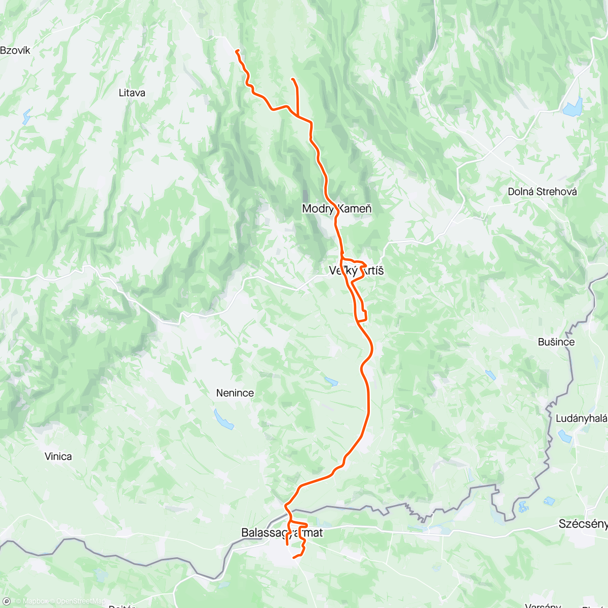 Map of the activity, 21/4/24 Kamenný vrch ⛔ - Dačov Lom (Lomník) ⛷️