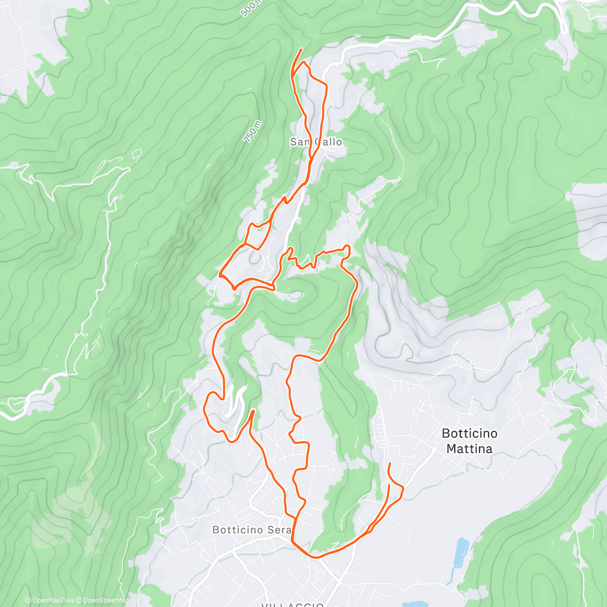 Mappa dell'attività MTB