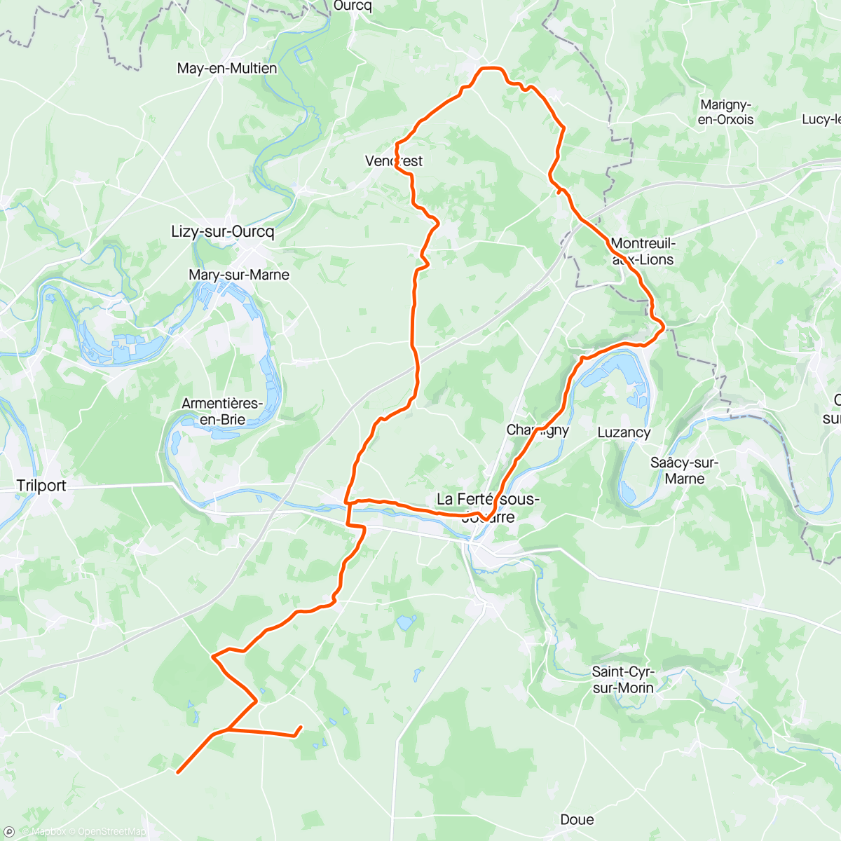 Map of the activity, Germigny sous Coulombs 🚴🏻‍♂️🚴🏻‍♂️🌤🌬🌬