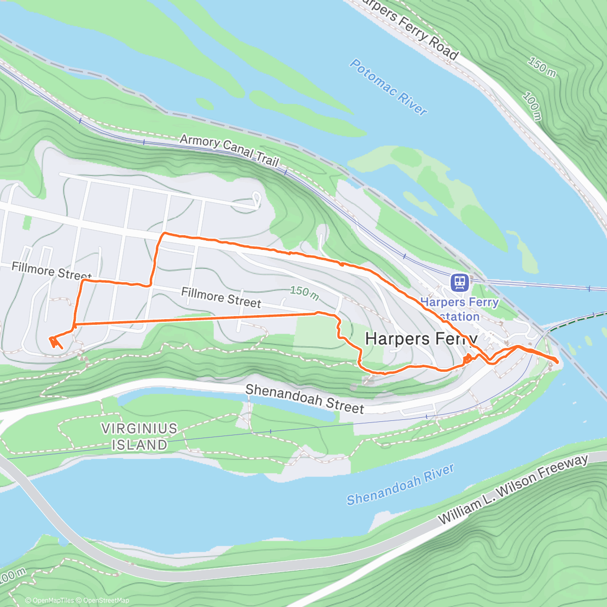 Map of the activity, Snow Walk