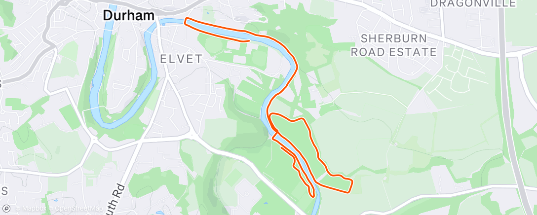 Map of the activity, Christmas Parkrun