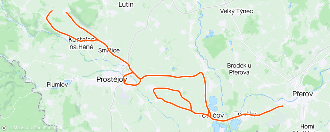 Map of the activity, Silnička  Zimní stovka,  https://ultrabikers.eu/vysledky-ub24/