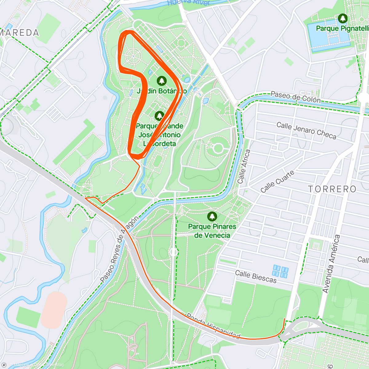 Map of the activity, 11 días para Maratón Vitoria
