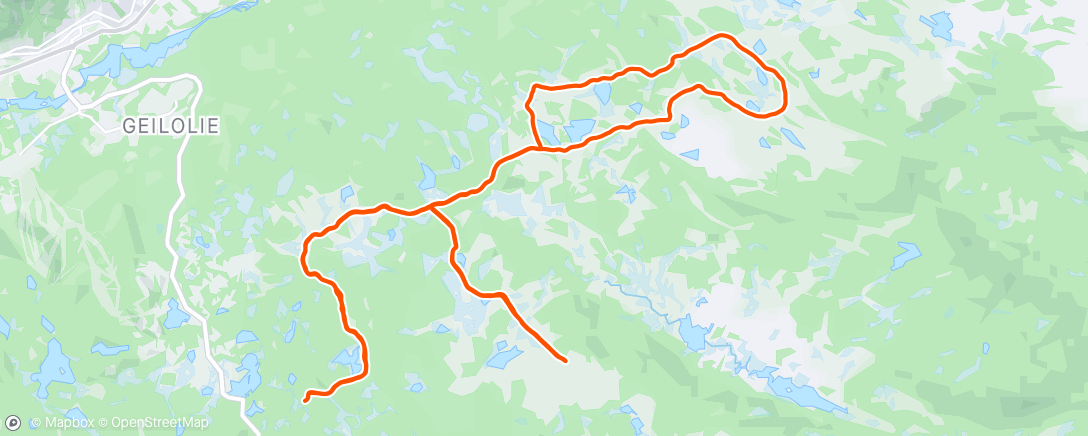 Mapa de la actividad, Afternoon Nordic Ski