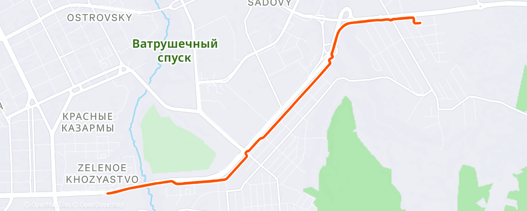 Карта физической активности (Evening Run)