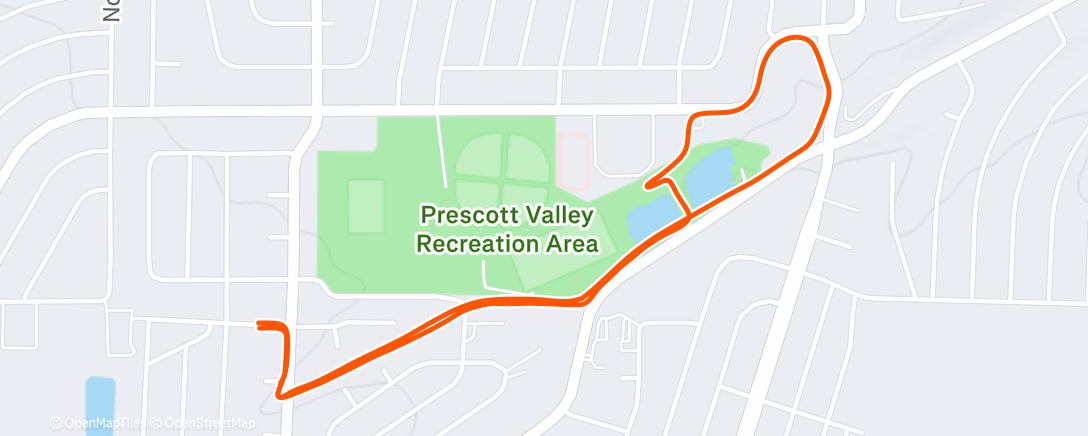 Map of the activity, Afternoon Run