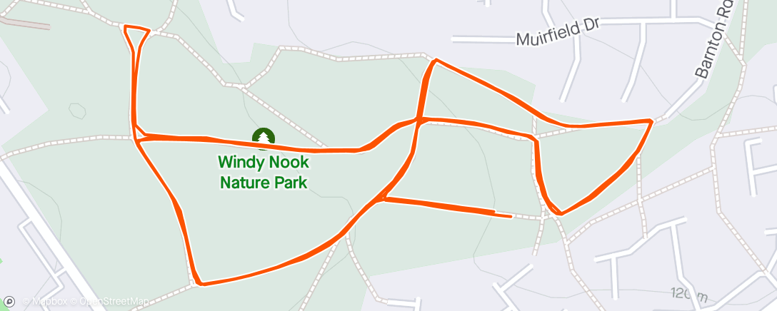 Map of the activity, Windy nook parkrun p19 🏃‍♂️