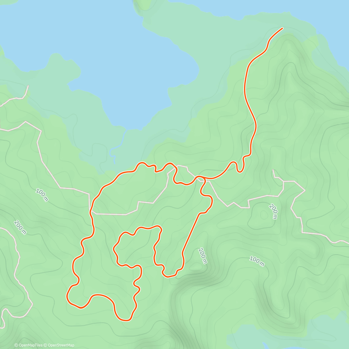 Map of the activity, Zwift - long w/LT1: 60' over/under on Jungle Circuit in Watopia