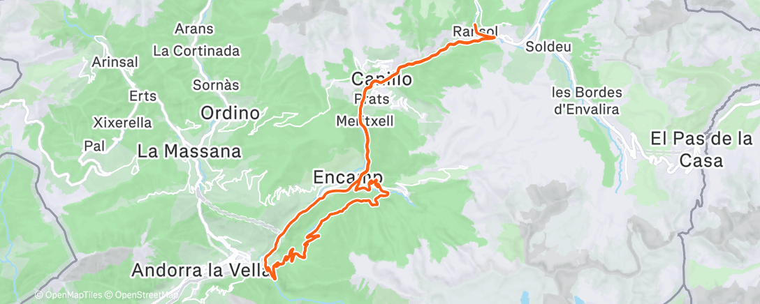 Map of the activity, Afternoon Mountain Bike Ride