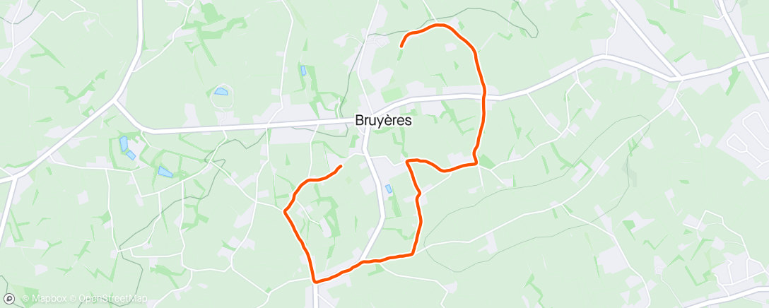Map of the activity, Jogging de Bruyères avec Justin.