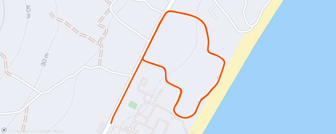 Map of the activity, Evening Run