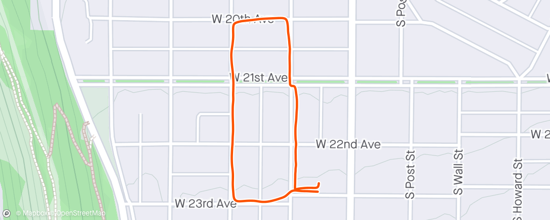 「Afternoon Run」活動的地圖