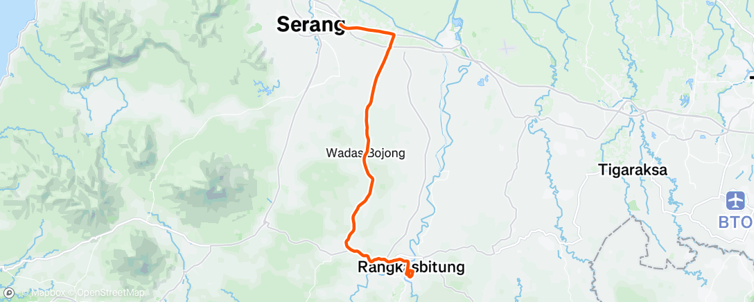 Map of the activity, Evening Ride