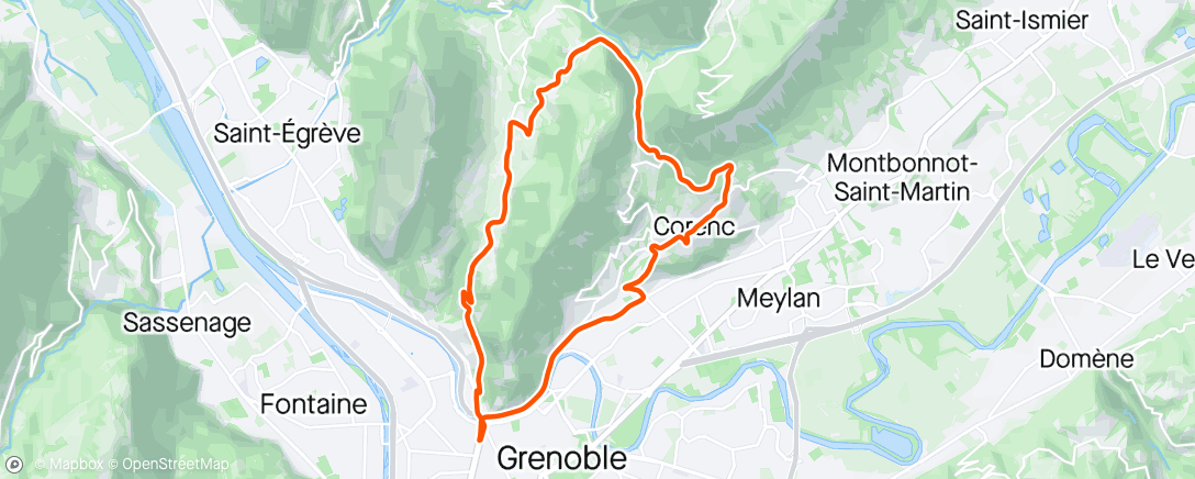 Mapa da atividade, Sortie vélo dans l'après-midi