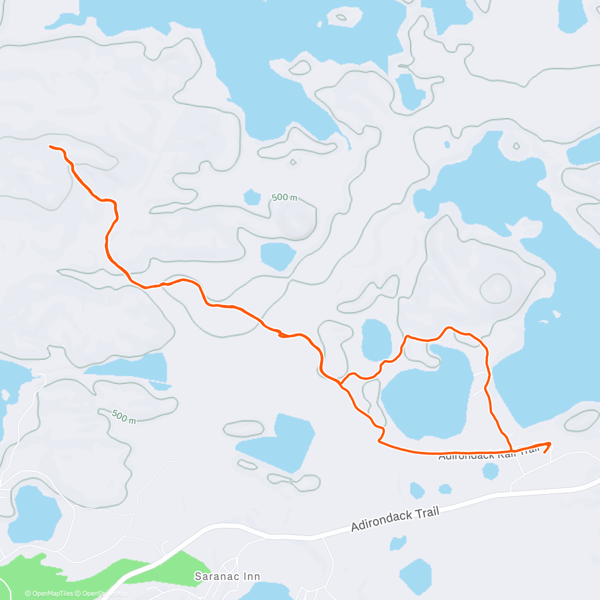 Map of the activity, Fish pond trails w boogie