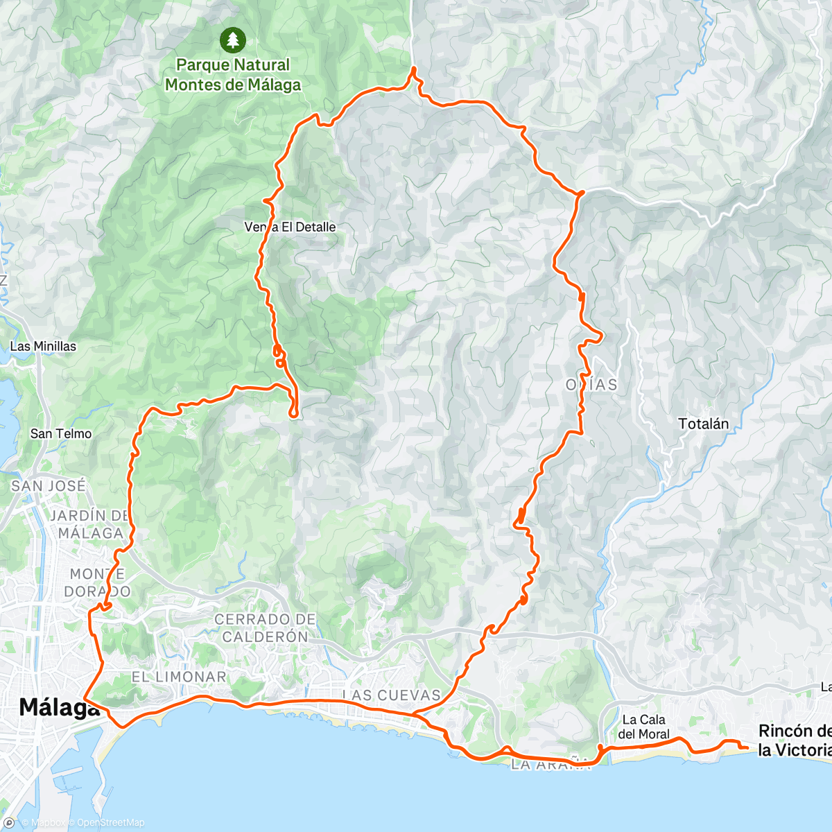 Map of the activity, Afternoon Ride