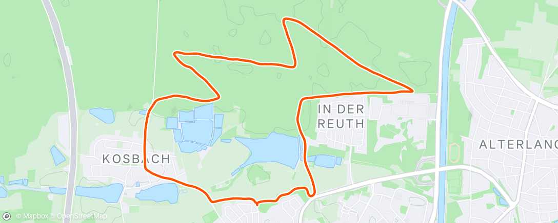 Map of the activity, Lauf am Morgen