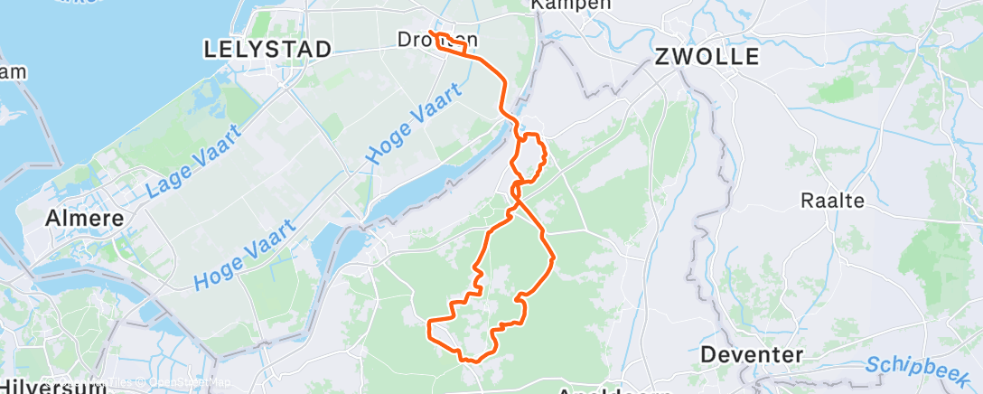 Map of the activity, Eindelijk weer eens een heel fijn gravelritje