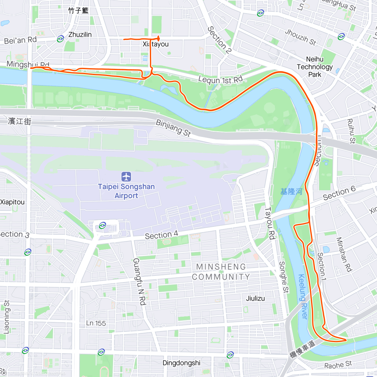 Karte der Aktivität „D29-河濱補滿4月公里數（5月見）”