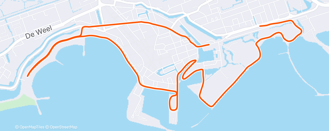 Map of the activity, Namiddagloop