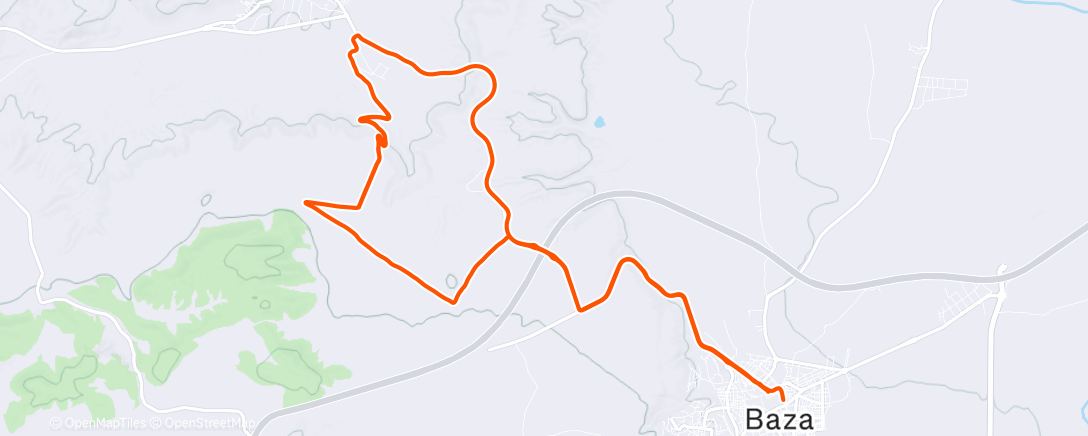 Map of the activity, Bicicleta a la hora del almuerzo