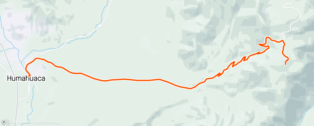 Map of the activity, Hill of 14 colours to Humahuaca