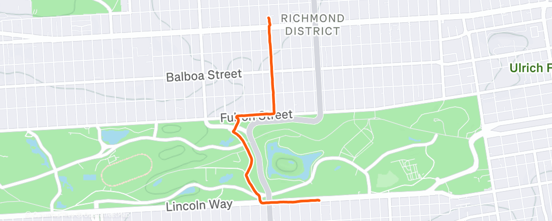 Map of the activity, Back from the gym