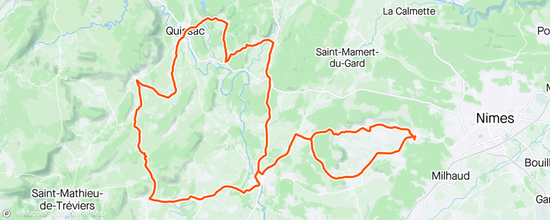 Map of the activity, Sortie solo en fin d’après-midi