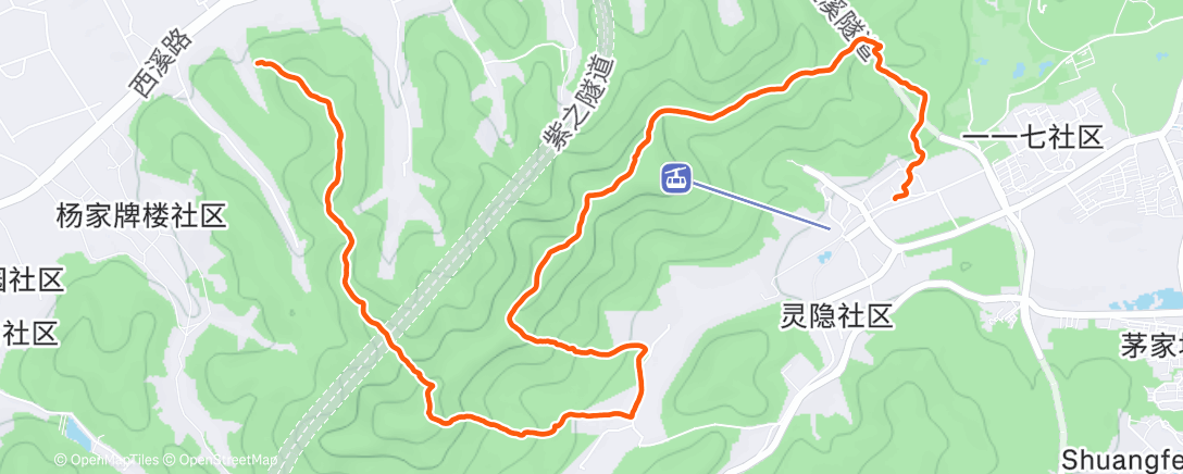 Map of the activity, Morning Trail Run